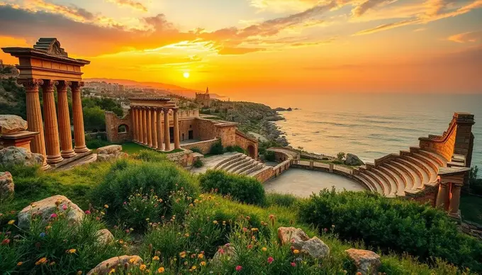 Tipasa archaeological sites, Roman ruins Tipasa, Tipasa UNESCO heritage, Tipasa amphitheater, Roman basilicas Algeria, historical landmarks Algeria, ancient sites Tipasa Algeria, archaeology in Tipaza, Tipasa archaeology, Algerian heritage sites, Roman ruins Tipasa, Tipasa UNESCO World Heritage, ancient basilicas Algeria, Roman baths Tipasa, historical landmarks Algeria. 