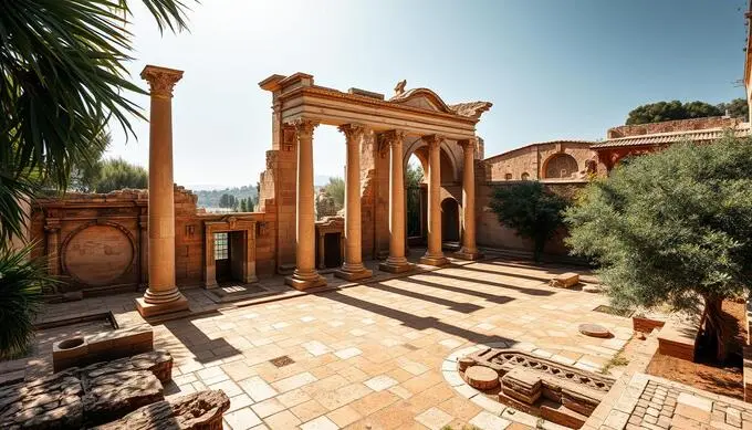 Tipasa archaeological sites, Roman ruins Tipasa, Tipasa UNESCO heritage, Tipasa amphitheater, Roman basilicas Algeria, historical landmarks Algeria, ancient sites Tipasa Algeria, archaeology in Tipaza, Tipasa archaeology, Algerian heritage sites, Roman ruins Tipasa, Tipasa UNESCO World Heritage, ancient basilicas Algeria, Roman baths Tipasa, historical landmarks Algeria. 